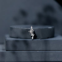 Real Diamond Flower Crawler Earring for Helix Piercing