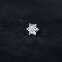 Certified Diamond Star Earring for Helix Piercing