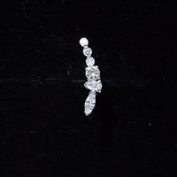 Genuine Diamond Crawler Earring for Cartilage Piercing