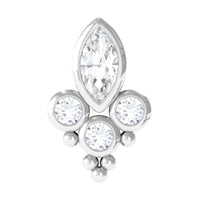 Unique Diamond Helix Earring in Bezel Setting