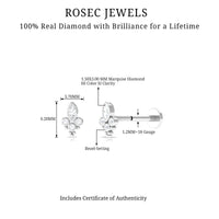 Unique Diamond Helix Earring in Bezel Setting