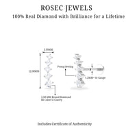 Minimal Graduated Diamond Crawler Earring