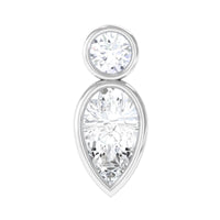 Minimal Pear Diamond Tragus Earring in Bezel Setting
