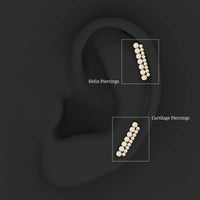 Diamond Ear Climber Cartilage Earring