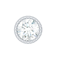 Bezel Set Diamond Solitaire Stud Earring for Helix Piercing