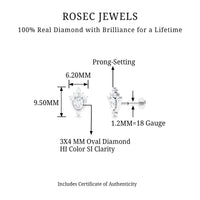 Diamond Floral Cluster Earring for Upper Lobe Piercing