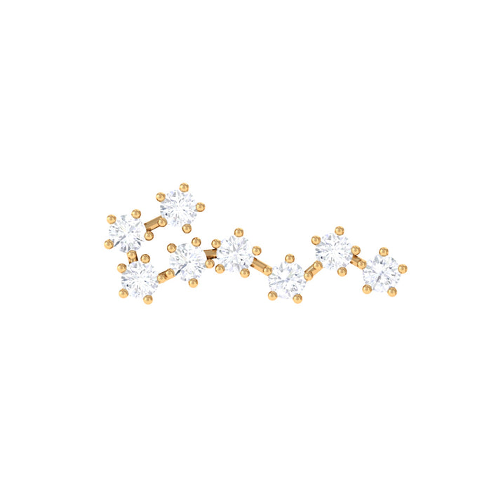 Rosec Jewels Certified Diamond Scorpio Zodiac Helix Earring for Body Piercing, featuring a sparkling diamond design.