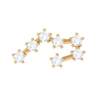 Diamond Taurus Zodiac Crawler Earring