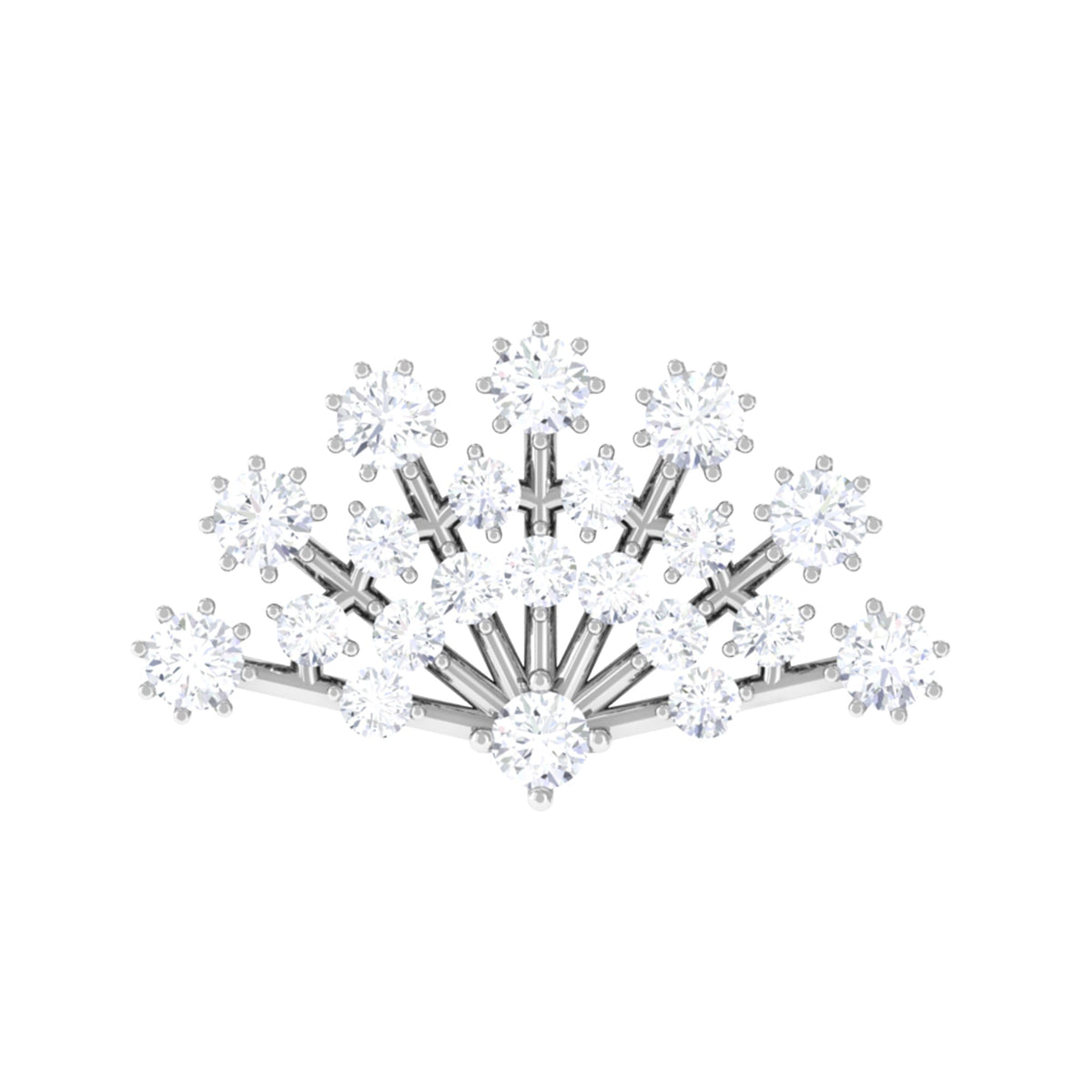 Unique Diamond Fan Cartilage Earring for Women