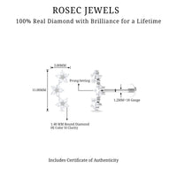 Elegant Diamond Flower Crawler Earring for Helix Piercing