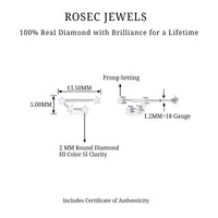 Certified Diamond Aries Zodiac Constellation Earring for Helix Piercing