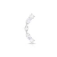 Pear Diamond Ear Crawler Earring for Helix Piercing