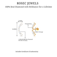 Pear Diamond Ear Crawler Earring for Helix Piercing