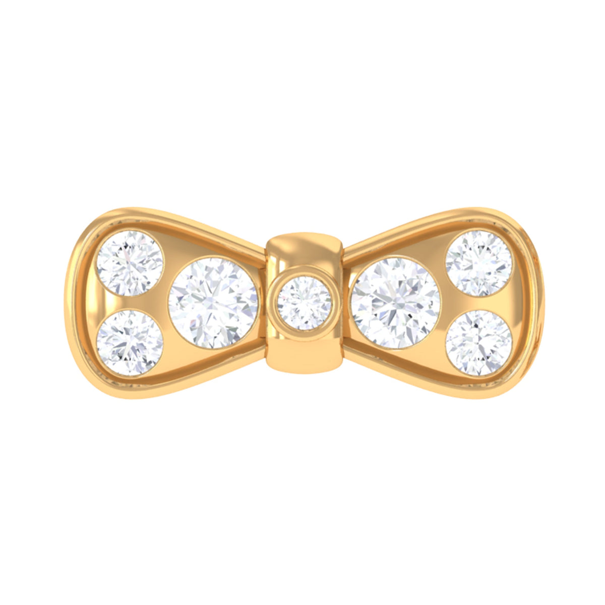 Moissanite Cute Bow Cartilage Earring with Certificate