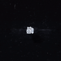 Baguette and Round Moissanite Cluster Tragus Earring