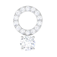 Certified Moissanite Open Circle Cartilage Earring for Women