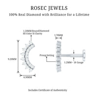 Certified Diamond Curved Cartilage Earring