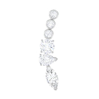 Certified Moissanite Designer Crawler Earring