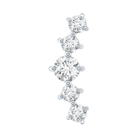 Graduated Style Diamond Crawler Earring for Women