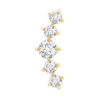 Graduated Style Diamond Crawler Earring for Women