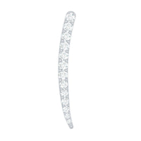 Minimalist Moissanite Curved Climber Earring