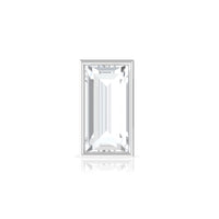 Baguette Diamond Tragus Earring in Bezel Setting