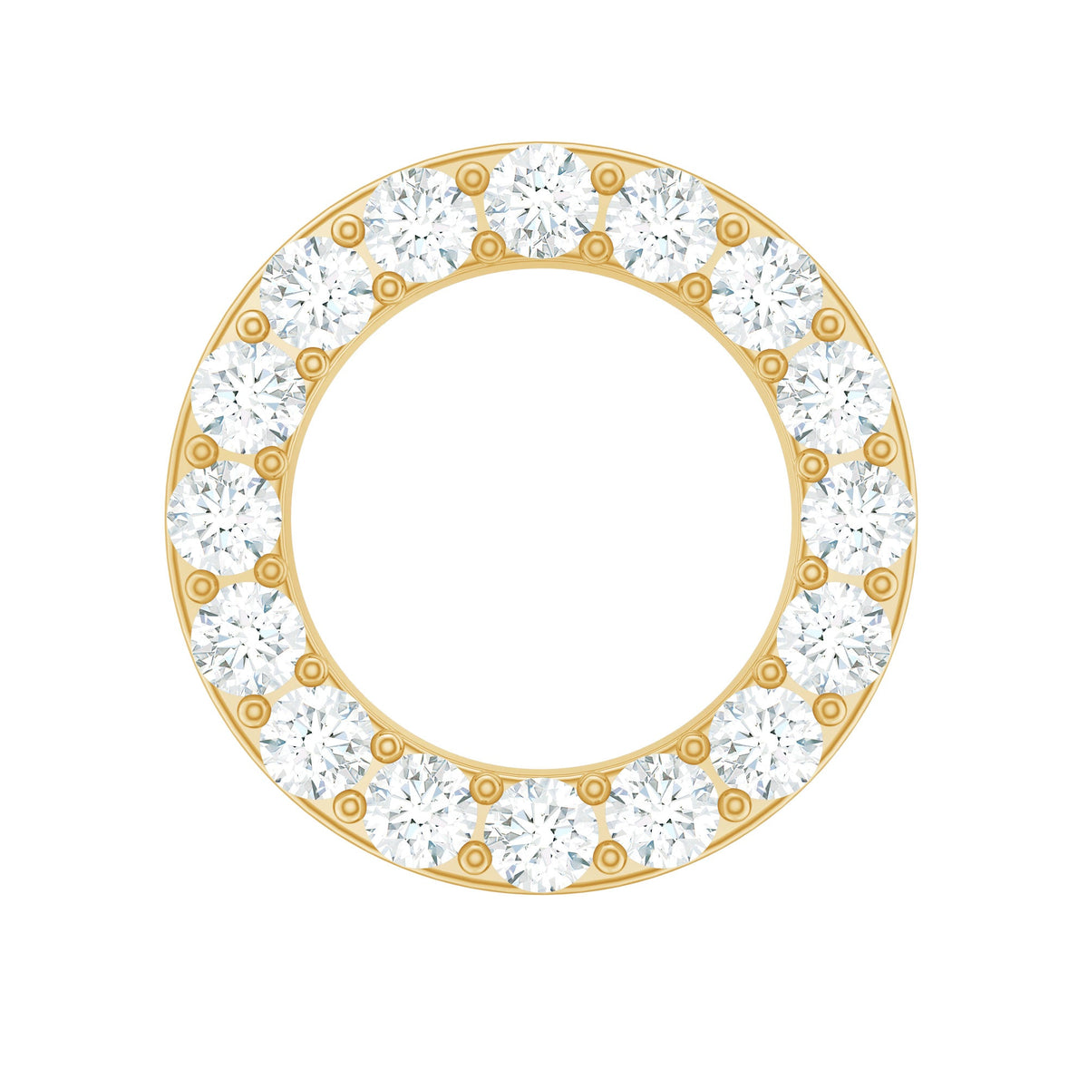Minimal Moissanite Circle Helix Earring for Women