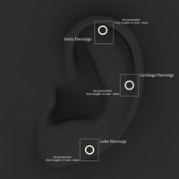 Minimal Moissanite Circle Helix Earring for Women