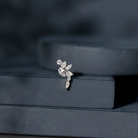 Certified Moissanite Curved Helix Earring for Women