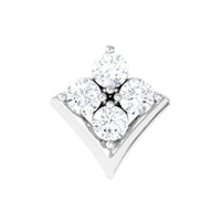 Certified Moissanite Floral Cluster Cartilage Earring