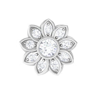 Moissanite Flower Cartilage Earring for Women