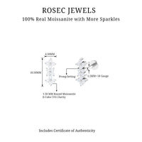 Dainty Moissanite Flower Helix Crawler Earring