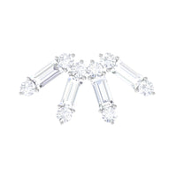 Baguette Diamond Fan Cartilage Earring
