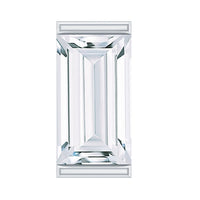 Baguette Moissanite Tragus Earring in Bar Setting