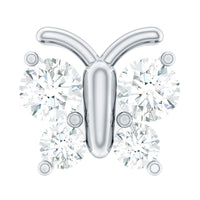 Natural Diamond Butterfly Earring for Cartilage Piercing