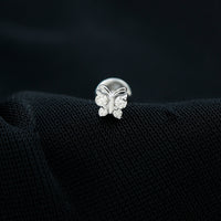 Natural Diamond Butterfly Earring for Cartilage Piercing