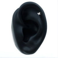 Natural Diamond Butterfly Earring for Cartilage Piercing