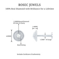 Minimal Diamond Conch Earring in Bezel Setting