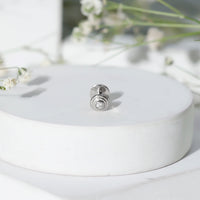 Minimal Diamond Conch Earring in Bezel Setting