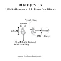 Natural Diamond Petal Cartilage Earring