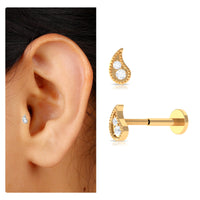 Natural Diamond Petal Cartilage Earring