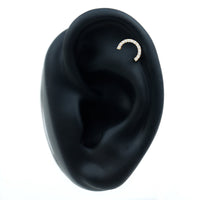 Moissanite Half Circle Earring for Helix Piercing
