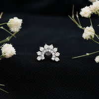 Princess Cut Moissanite Solitaire Conch Earring