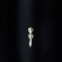 Genuine Diamond Three Stone Bar Tragus Earring