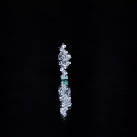 Baguette and Round Moissanite Cartilage Earring With Certificate