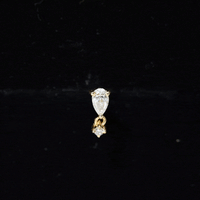 Pear Diamond Drop Earring for Helix Piercing