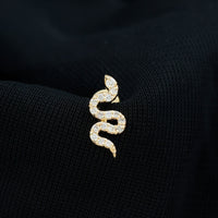 Unique Moissanite Snake Crawler Cartilage Earring