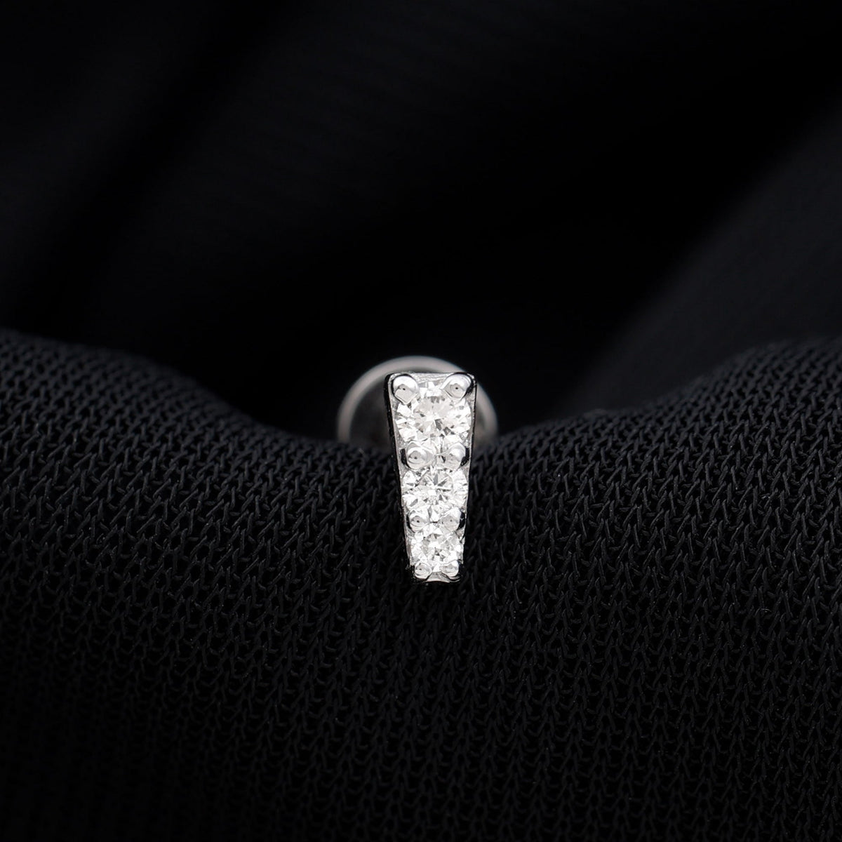 Minimal Diamond Unique Earring for Tragus Piercing