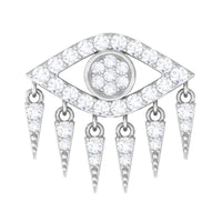 Unique Moissanite Evil Eye Earring for Cartilage Piercing