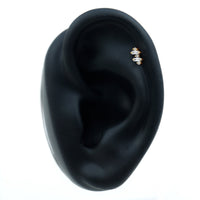 Genuine Baguette Diamond Tragus Earring With Certificate